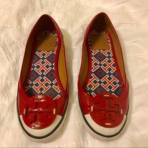 Tory Burch Red Patent Flats